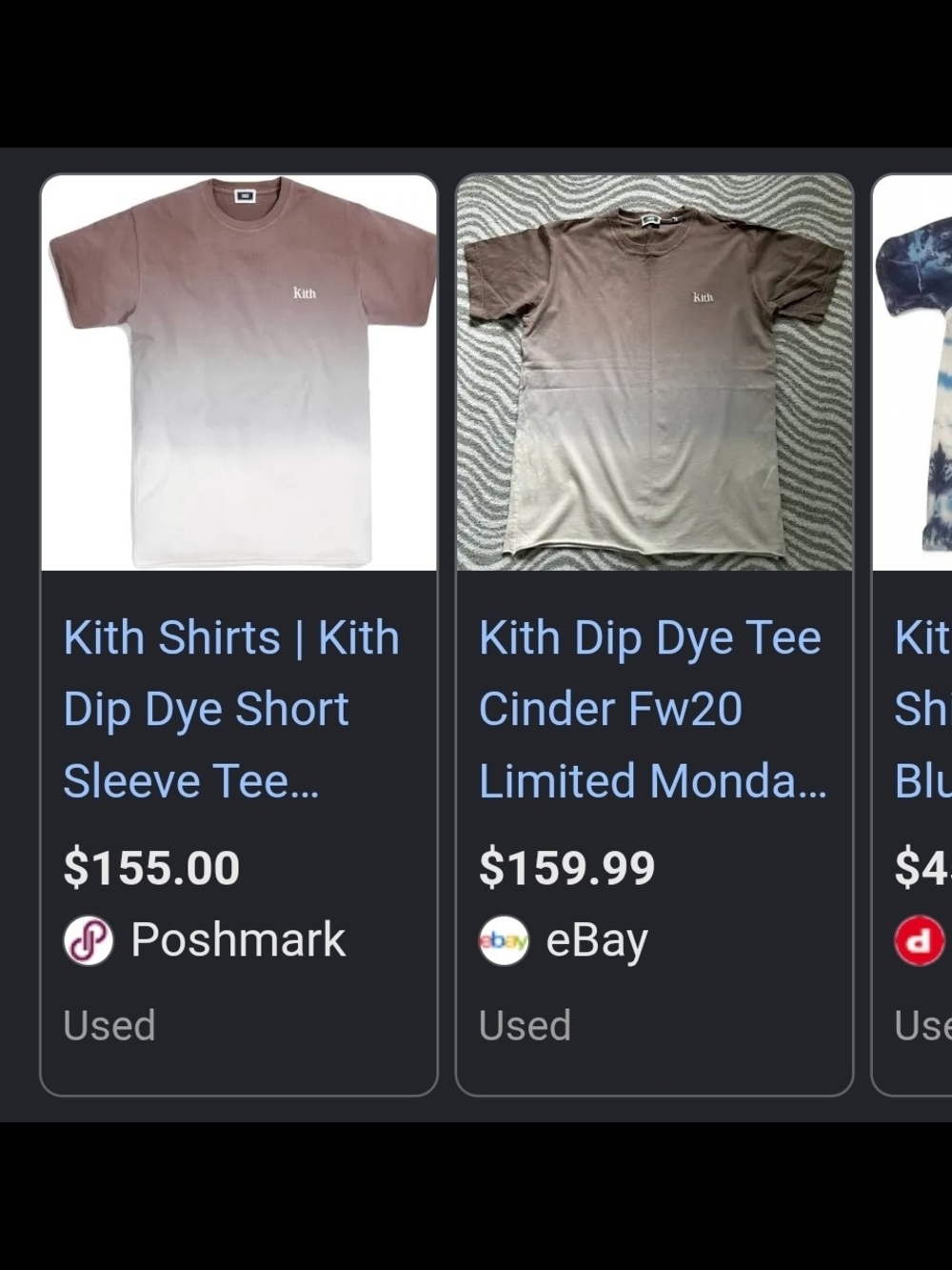 Kith Men’s Brown to Cream Ombre Crewneck Tee Dip Dye